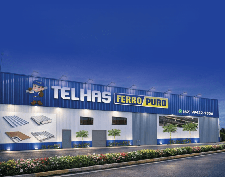 Fachada da loja Telhas Ferro Puro